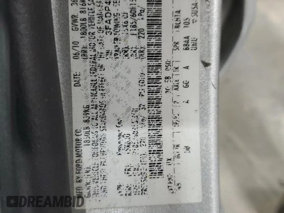 2011 Ford Fiesta SE с VIN 3FADP4BJ8BM116708, выставлен на аукционе Copart как лот 54046465 с пробегом 169 679 миль миль и Списание • Salvage title. История ставок и продаж доступна на DreamBid. Изображение 12.