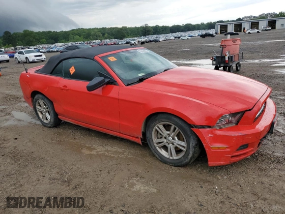 2013 Ford Mustang V6 with VIN 1ZVBP8EM3D5203940, listed as a Copart auction lot 55064825 with 129,334 mi miles and Salvage title. Bid and sale history available at DreamBid. Image 4.