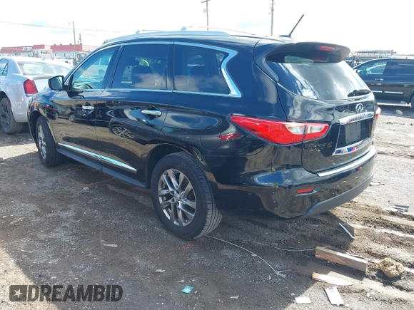 2015 Infiniti QX60 with VIN 5N1AL0MM2FC534421, listed as a IAAI auction lot 42396560 with 157,841 mi miles and . Bid and sale history available at DreamBid. Image 3.