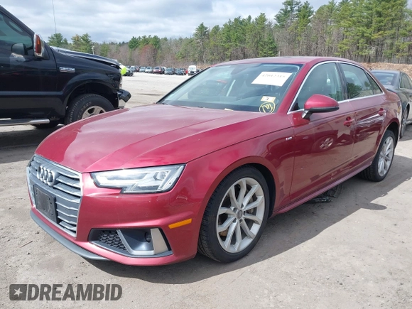 2019 Audi A4 Premium Plus z VIN WAUENAF49KN004753, wystawiony jako IAAI lot #42012315 z przebiegiem 105 208 mil mil oraz . Historia ofert i sprzedaży dostępna na DreamBid. Obrazek 17.