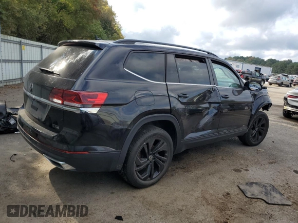 2022 Volkswagen Atlas SE with VIN 1V2JP2CA8NC541186, listed as a Copart auction lot 78072594 with 19,287 mi miles and Salvage title. Bid and sale history available at DreamBid. Image 3.