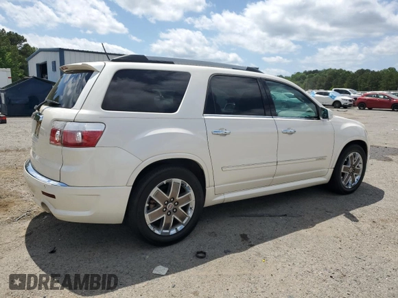 2011 GMC Acadia Denali with VIN 1GKKRTED2BJ384392, listed as a Copart auction lot 53632125 with 162,385 mi miles and Salvage Title. Bid and sale history available at DreamBid. Image 3.