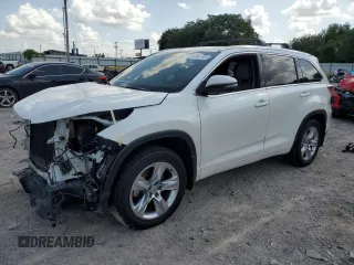 2015 Toyota Highlander Limited with VIN 5TDDKRFH9FS169839, listed as a Copart auction lot 61456145 with 109,236 mi miles and Salvage title. Bid and sale history available at DreamBid. Image 1.