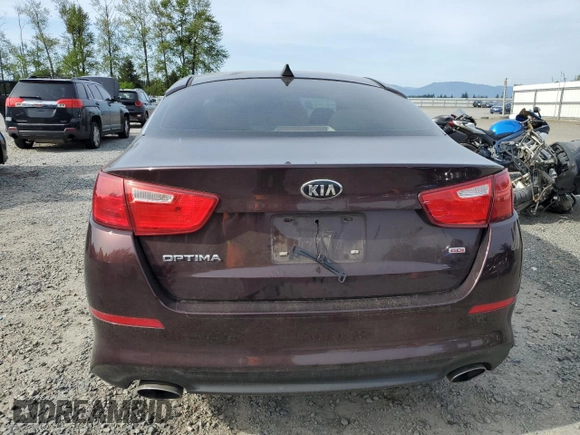 2015 Kia Optima LX with VIN 5XXGM4A72FG352039, listed as a Copart auction lot 54648345 with 126,898 mi miles and Salvage Title. Bid and sale history available at carsss.com. Image 6.