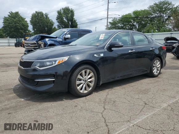 2018 Kia Optima S with VIN 5XXGT4L35JG265497, listed as a Copart auction lot 64371405 with 103,327 mi miles and Salvage title. Bid and sale history available at DreamBid. Image 1.