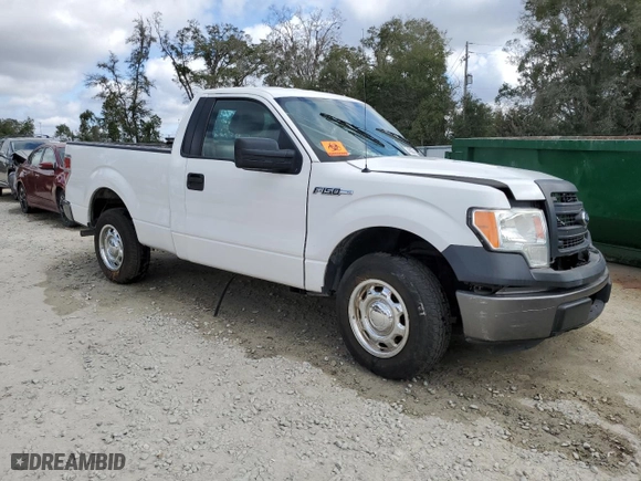 2014 Ford F-150 XL with VIN 1FTMF1CM8EFB74181, listed as a Copart auction lot 45037145 with 53,284 mi miles and Salvage Title. Bid and sale history available at carsss.com. Image 4.