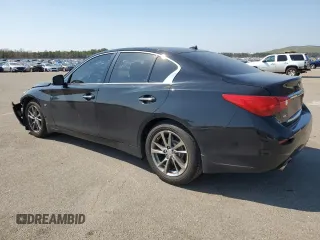 2015 Infiniti Q50 Premium with VIN JN1BV7ARXFM406453, listed as a Copart auction lot 54661515 with 77,298 mi miles and Salvage Title. Bid and sale history available at carsss.com. Image 2.