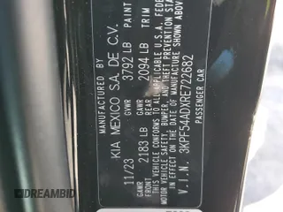2024 Kia Forte GT-Line with VIN 3KPF54ADXRE722682, listed as a Copart auction lot 49684995 with 14,552 mi miles and Salvage Title. Bid and sale history available at carsss.com. Image 13.
