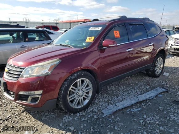 2015 Chevrolet Traverse LT with VIN 1GNKRGKD9FJ362023, listed as a Copart auction lot 83390234 with 141,117 mi miles and Salvage Title. Bid and sale history available at carsss.com. Image 1.