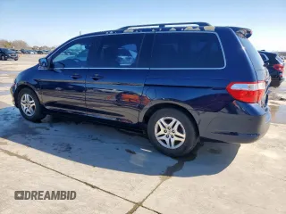 2005 Honda Odyssey EX-L z VIN 5FNRL38655B135878, wystawiony jako Copart lot #47026815 z przebiegiem 165 230 mil mil oraz Czysty tytuł • Clean title. Historia ofert i sprzedaży dostępna na DreamBid. Obrazek 2.