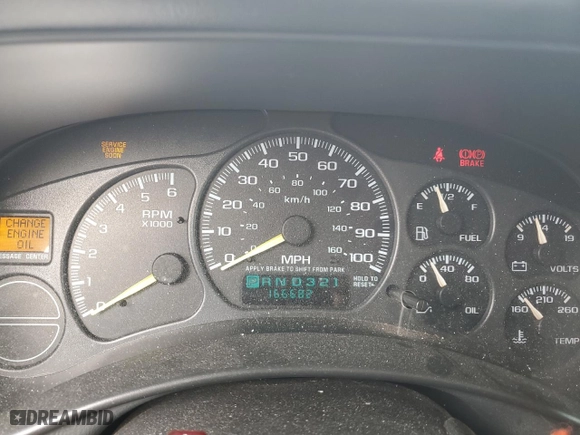 2001 Chevrolet Tahoe LT with VIN 1GNEK13T71J206544, listed as a Copart auction lot 45426625 with 166,682 mi miles and Salvage Title. Bid and sale history available at carsss.com. Image 9.