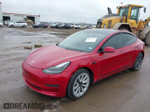 2021 Tesla Model 3 Long Range with VIN 5YJ3E1EB2MF079595, listed as a IAAI auction lot 41621546 with 45,616 mi miles. Bid and sale history available at carsss.com. Image 19.