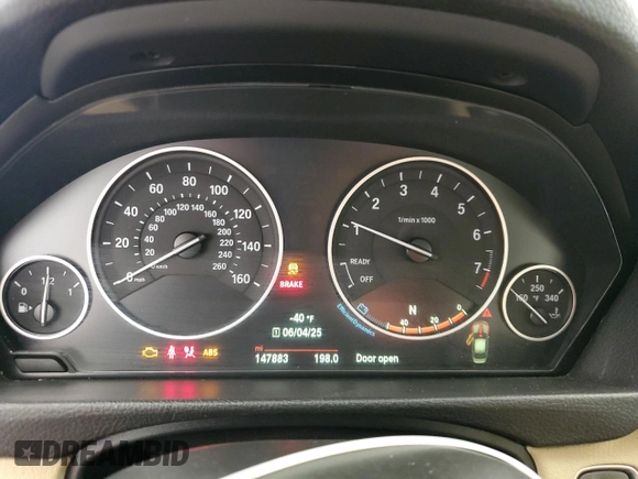 2015 BMW 3 Series 328i with VIN WBA3A5C51FF608112, listed as a Copart auction lot 59305835 with 147,883 mi miles and Salvage title. Bid and sale history available at DreamBid. Image 9.