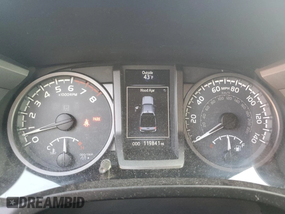 2017 Toyota Tacoma SR5 with VIN 5TFCZ5AN1HX071690, listed as a Copart auction lot 53740345 with 119,841 mi miles and Salvage Title. Bid and sale history available at carsss.com. Image 9.