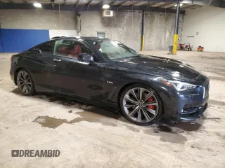 2018 Infiniti Q60 Red Sport 400 with VIN JN1FV7EL5JM630102, listed as a Copart auction lot 46364025 with Not Provided miles and Salvage Title. Bid and sale history available at carsss.com. Image 4.