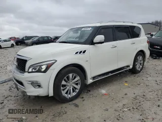 2015 Infiniti QX80 z VIN JN8AZ2NE7F9080142, wystawiony jako Copart lot #50093475 z przebiegiem 116 659 mil mil oraz Czysty tytuł • Clean title. Historia ofert i sprzedaży dostępna na DreamBid. Obrazek 1.