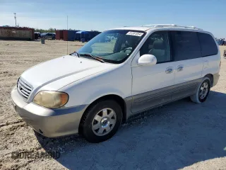 2002 Kia Sedona LX with VIN KNDUP131X26207597, listed as a Copart auction lot 81381054 with 0 mi miles and Clean Title. Bid and sale history available at carsss.com. Image 1.