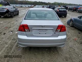 2005 Honda Civic VP with VIN 1HGES16355L008304, listed as a Copart auction lot 53081065 with 37,176 mi miles and Salvage Title. Bid and sale history available at DreamBid. Image 6.