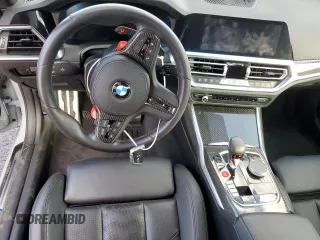 2021 BMW M4 Competition with VIN WBS33AZ01MCG92055, listed as a Copart auction lot 76618174 with 15,766 mi miles and Salvage Title. Bid and sale history available at carsss.com. Image 8.