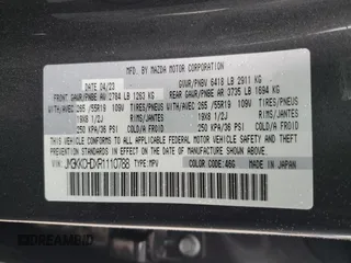 2024 Mazda CX-90 Preferred Plus z VIN JM3KKCHDXR1110788, wystawiony jako Copart lot #51892975 z przebiegiem 16 998 mil mil oraz Szkoda całkowita • Salvage title. Historia ofert i sprzedaży dostępna na DreamBid. Obrazek 14.