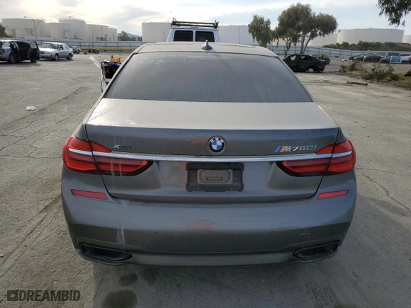 2016 BMW 7 Series 750i xDrive with VIN WBA7F2C56GG415953, listed as a Copart auction lot 47985455 with 0 mi miles and Salvage Title. Bid and sale history available at carsss.com. Image 6.