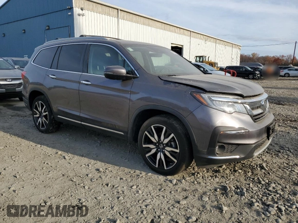 2021 Honda Pilot Elite with VIN 5FNYF6H04MB035043, listed as a Copart auction lot 39205114 with 35,870 mi miles and Salvage Title. Bid and sale history available at carsss.com. Image 4.