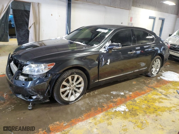 2010 Lexus LS 460 with VIN JTHCL5EF9A5007109, listed as a Copart auction lot 41381185 with 192,408 mi miles and Salvage Title. Bid and sale history available at carsss.com. Image 1.