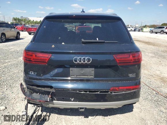 2017 Audi Q7 Premium Plus with VIN WA1LAAF74HD031710, listed as a Copart auction lot 52787805 with 57,298 mi miles and Salvage Title. Bid and sale history available at DreamBid. Image 6.
