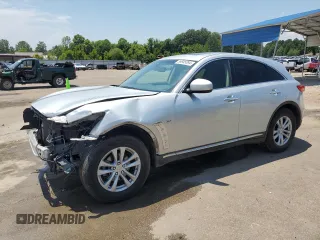2017 Infiniti QX70 with VIN JN8CS1MW6HM415263, listed as a Copart auction lot 45489365 with 117,946 mi miles and Salvage Title. Bid and sale history available at carsss.com. Image 1.