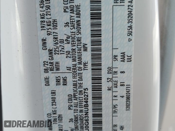 2022 Ford Escape SE z VIN 1FMCU0G63NUB40275, wystawiony jako Copart lot #52416065 z przebiegiem 17 472 mil mil oraz Szkoda całkowita • Salvage title. Historia ofert i sprzedaży dostępna na DreamBid. Obrazek 13.