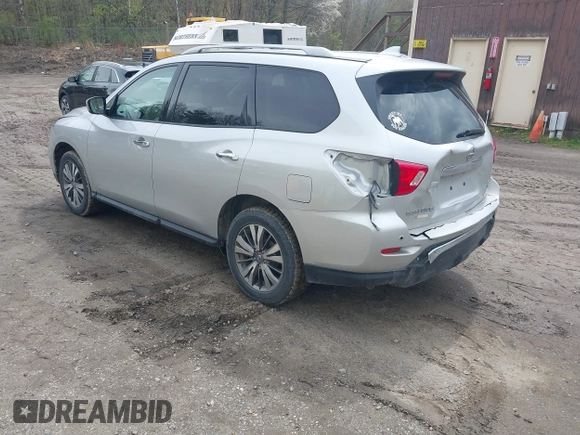 2019 Nissan Pathfinder S with VIN 5N1DR2MMXKC639984, listed as a IAAI auction lot 42173450 with 110,777 mi miles and . Bid and sale history available at DreamBid. Image 3.