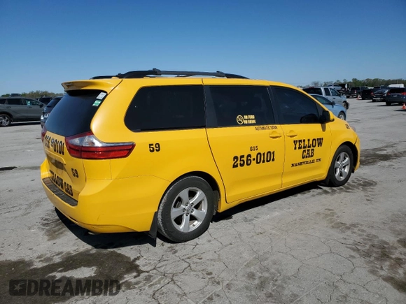 2015 Toyota Sienna LE AAS with VIN 5TDKK3DC9FS571386, listed as a Copart auction lot 52040875 with Not Provided miles and Salvage Title. Bid and sale history available at DreamBid. Image 3.