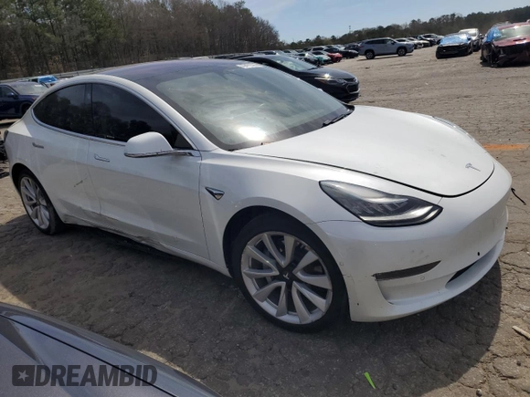 2018 Tesla Model 3 Long Range Battery with VIN 5YJ3E1EA0JF164891, listed as a Copart auction lot 49471525 with 78,444 mi miles and Salvage Title. Bid and sale history available at DreamBid. Image 4.