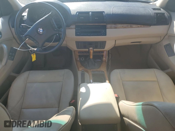 2003 BMW X5 3.0i with VIN 5UXFA53563LV96891, listed as a Copart auction lot 77636084 with 0 mi miles and Salvage Title. Bid and sale history available at carsss.com. Image 8.