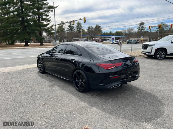 2020 Mercedes-Benz CLA with VIN W1K5J4HB6LN083219, listed as a Copart auction lot 49958735 with 122,059 mi miles and Clean Title. Bid and sale history available at carsss.com. Image 3.