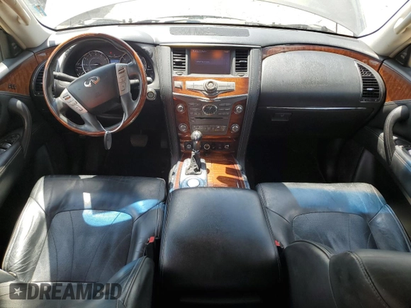 2017 Infiniti QX80 with VIN JN8AZ2NFXH9643163, listed as a Copart auction lot 54814805 with 199,586 mi miles and Salvage title. Bid and sale history available at DreamBid. Image 8.