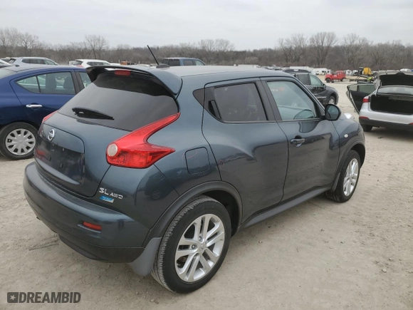 2012 Nissan Juke SL with VIN JN8AF5MV6CT125467, listed as a Copart auction lot 45011695 with 108,942 mi miles and Salvage Title. Bid and sale history available at carsss.com. Image 3.