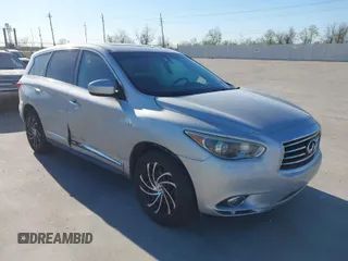 2015 Infiniti QX60 with VIN 5N1AL0MN1FC537223, listed as a IAAI auction lot 41845675 with 195,341 mi miles. Bid and sale history available at carsss.com. Image 1.