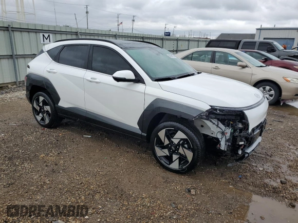 2024 Hyundai Kona Limited with VIN KM8HECA33RU167288, listed as a Copart auction lot 50764915 with 16,401 mi miles and Salvage Title. Bid and sale history available at carsss.com. Image 4.