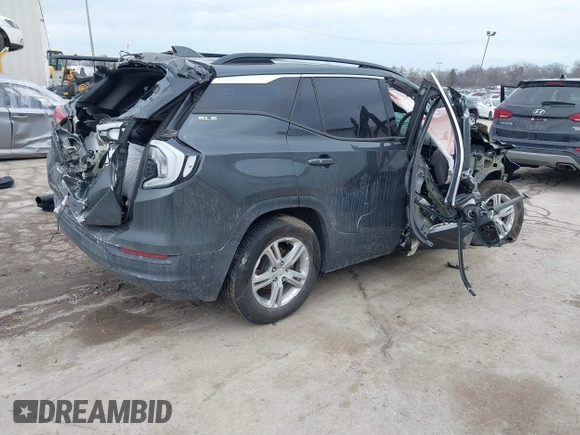 2019 GMC Terrain SLE with VIN 3GKALMEV9KL318796, listed as a IAAI auction lot 41708377 with 106,968 mi miles and . Bid and sale history available at DreamBid. Image 4.