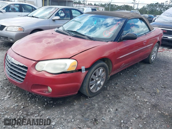2004 Chrysler Sebring Limited with VIN 1C3EL65R54N412483, listed as a IAAI auction lot 41980106 with 125,819 mi miles and . Bid and sale history available at DreamBid. Image 2.