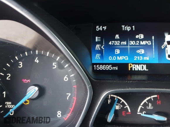 2016 Ford Focus SE with VIN 1FADP3F25GL384296, listed as a IAAI auction lot 41765750 with 158,695 mi miles. Bid and sale history available at carsss.com. Image 15.