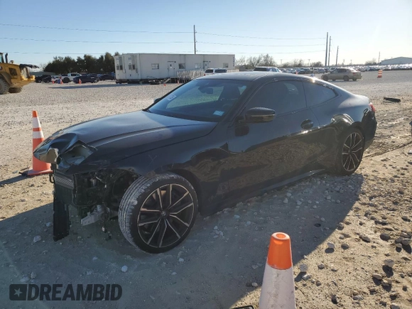 2021 BMW 4 Series 430i with VIN WBA53AP04MCF74727, listed as a Copart auction lot 43171735 with 20,740 mi miles and Salvage Title. Bid and sale history available at DreamBid. Image 1.