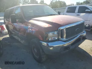 2001 Ford Excursion XLT with VIN 1FMNU41S91EB00633, listed as a Copart auction lot 82747134 with 334,564 mi miles and Salvage Title. Bid and sale history available at DreamBid. Image 4.