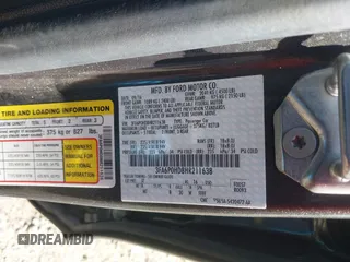 2017 Ford Fusion SE z VIN 3FA6P0HD8HR211638, wystawiony jako IAAI lot #42029399 z przebiegiem 90 262 mil mil oraz . Historia ofert i sprzedaży dostępna na DreamBid. Obrazek 9.