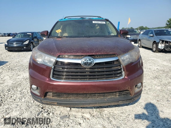2015 Toyota Highlander Limited с VIN 5TDDKRFH3FS151806, выставлен на аукционе Copart как лот 61661905 с пробегом 32 370 миль миль и Списание • Salvage title. История ставок и продаж доступна на DreamBid. Изображение 5.