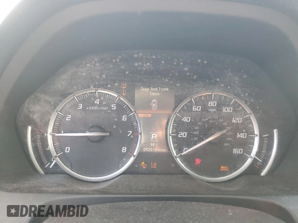 2015 Acura TLX Advance with VIN 19UUB3F70FA006953, listed as a Copart auction lot 65544585 with 92,016 mi miles and Salvage title. Bid and sale history available at DreamBid. Image 9.