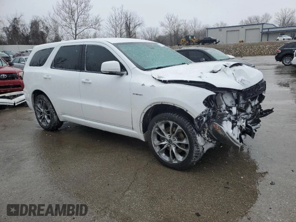 2020 Dodge Durango R/T with VIN 1C4SDHCT6LC301327, listed as a Copart auction lot 47811645 with 147,040 mi miles and Salvage title. Bid and sale history available at DreamBid. Image 4.