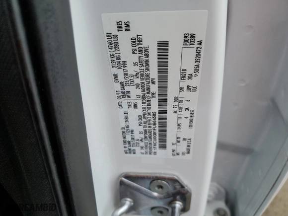 2015 Ford Escape SE with VIN 1FMCU0G91FUB64585, listed as a Copart auction lot 82792434 with 162,379 mi miles and Salvage Title. Bid and sale history available at carsss.com. Image 12.