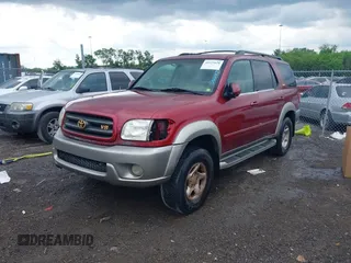 2002 Toyota Sequoia SR5 with VIN 5TDZT34A72S068170, listed as a IAAI auction lot 42125628 with Not Provided miles and . Bid and sale history available at carsss.com. Image 2.
